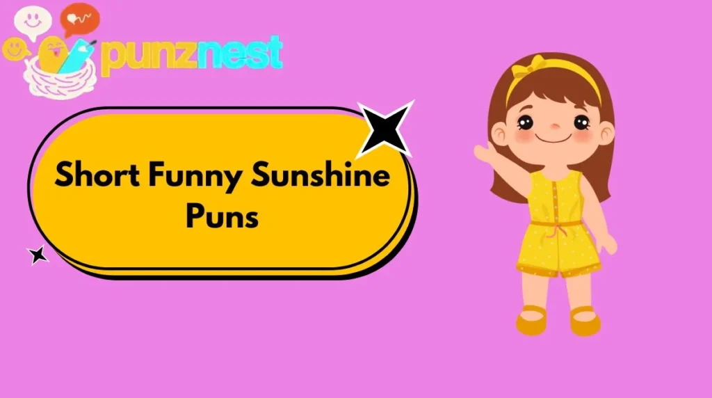 Short Funny Sunshine Puns
